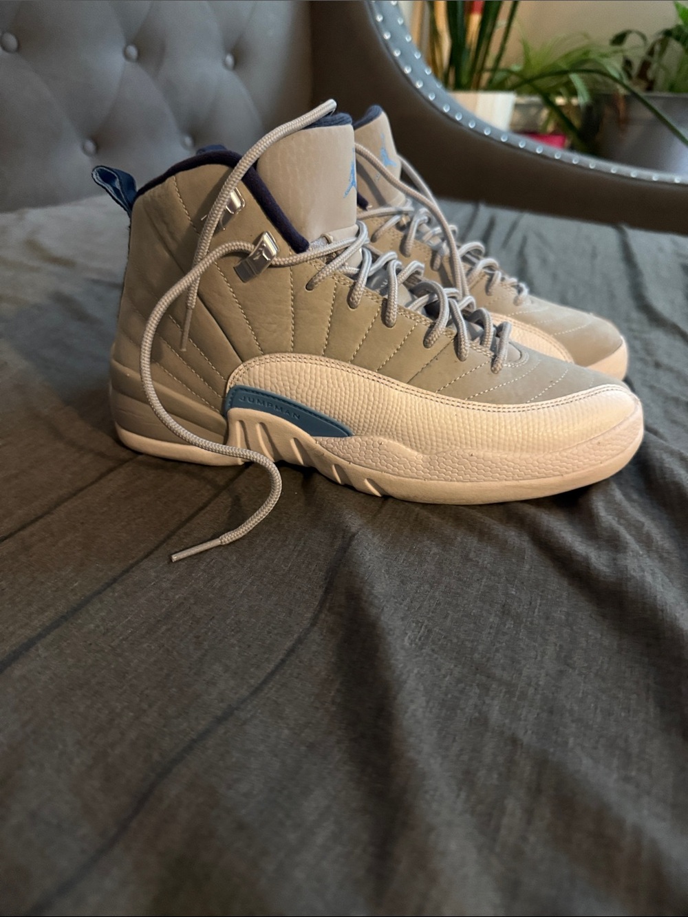Jordan Kids Sneakers in Gray, White & Blue
